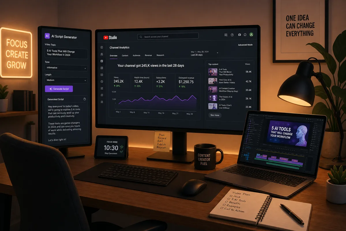 YouTube + AI ทำคนเดียวครบวงจร: เปิดตัวเลขจริง 3 เดือนแรกที่ไม่มีใครบอกคุณ