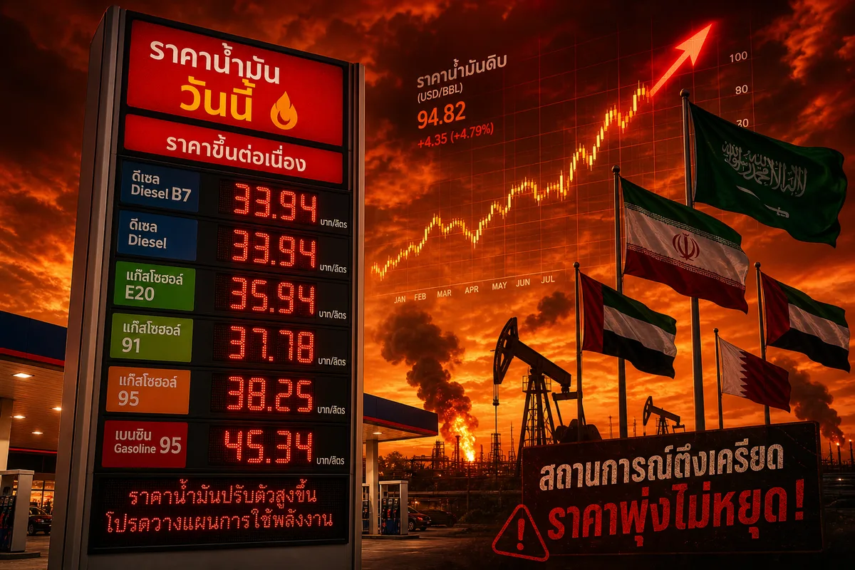 ราคาน้ำมันพรุ่งนี้คาดการณ์อย่างไร: 5 ตัวแปรที่กำหนดราคาหน้าปั๊มไทยปลายปี 2569