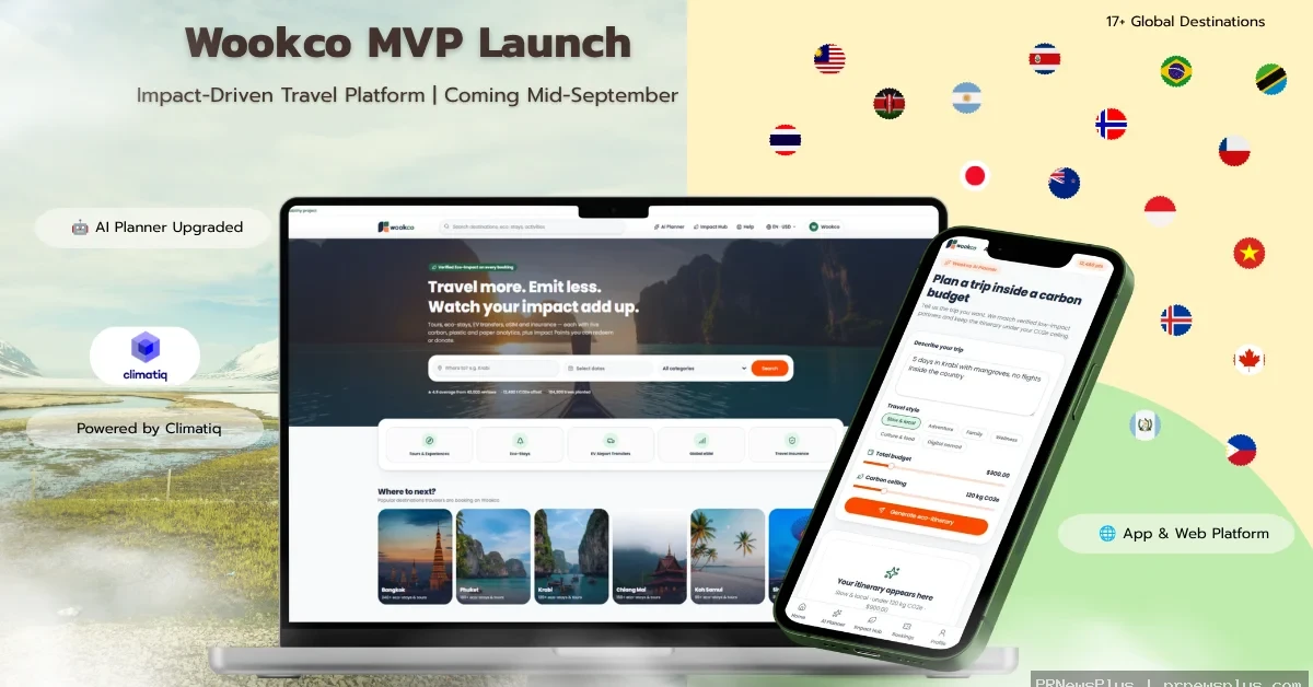 Wookco” TravelTech แนวคิดเอสโตเนีย เผยโฉม App & Web MVP กลาง ก.ย. ชู AI คาร์บอน-ESG
